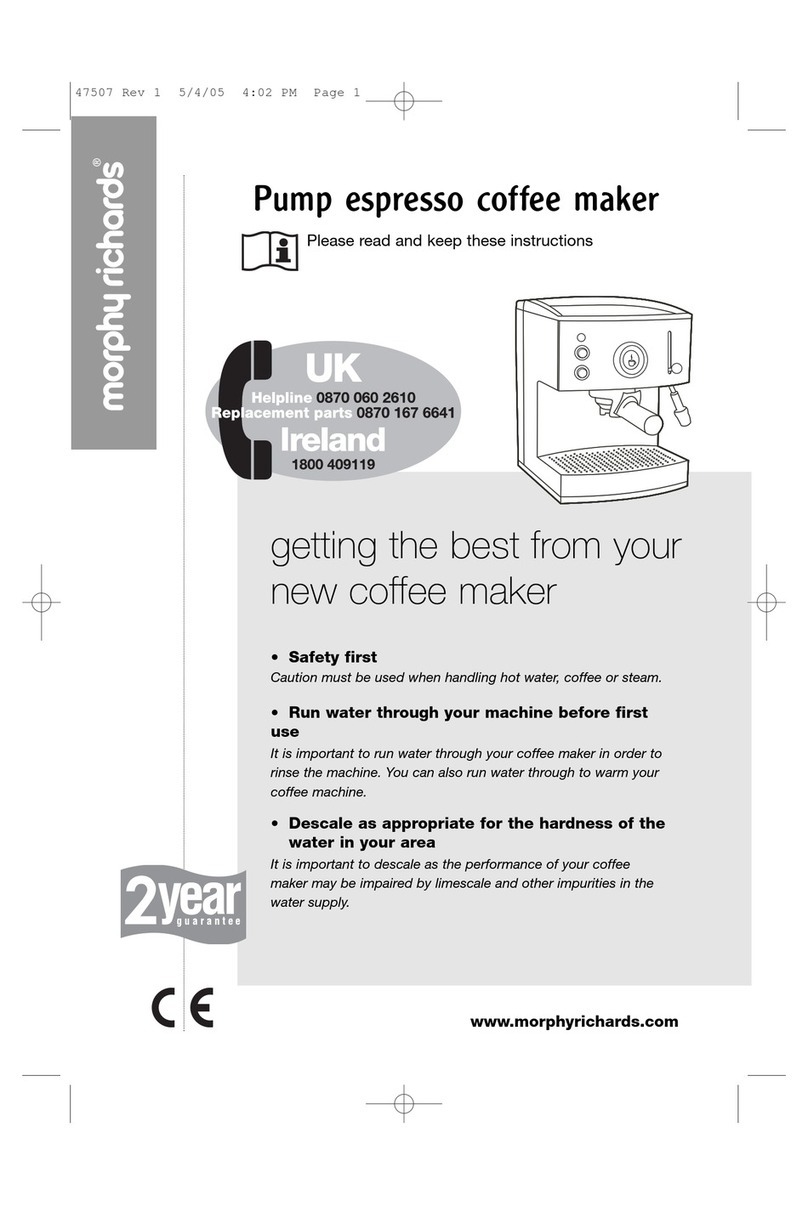Morphy Richards CoffeMaker owner's manual