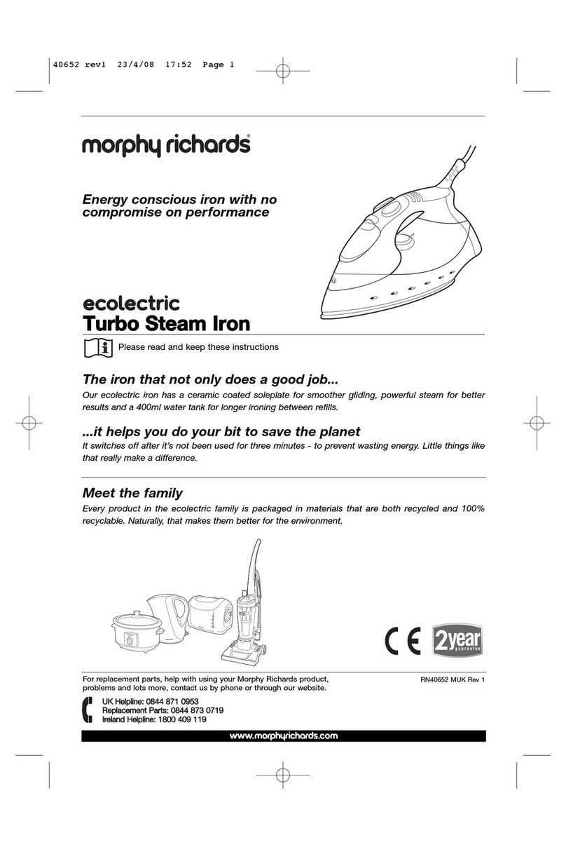 Morphy Richards ECOLECTRIC 40652 instructions