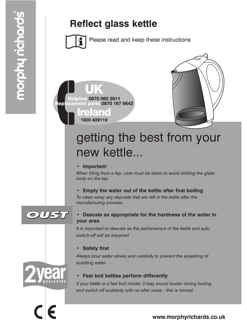 Morphy Richards Reflect glass kettle User manual