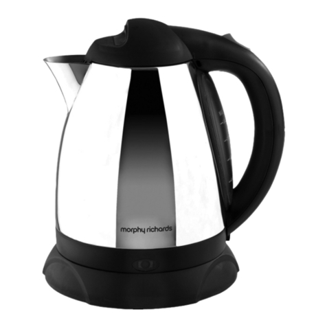 Morphy Richards Stainless steel kettle User manual