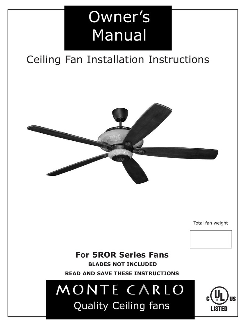 Monte Carlo Fan Company 5ROR Series owner's manual