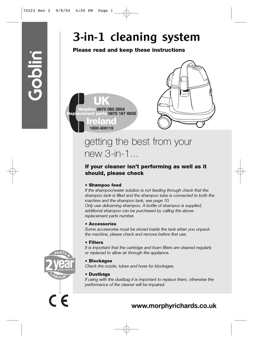 Goblin Carpet Cleaner instructions