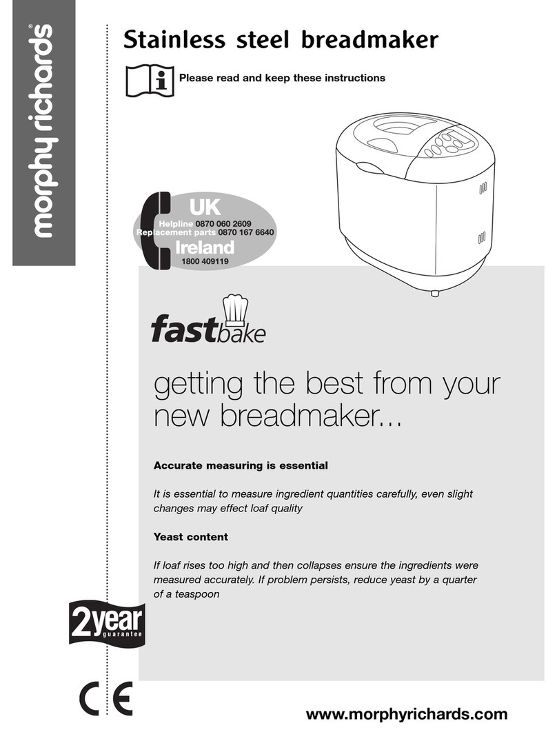 Morphy Richards 4Stainless steel breadmaker User manual