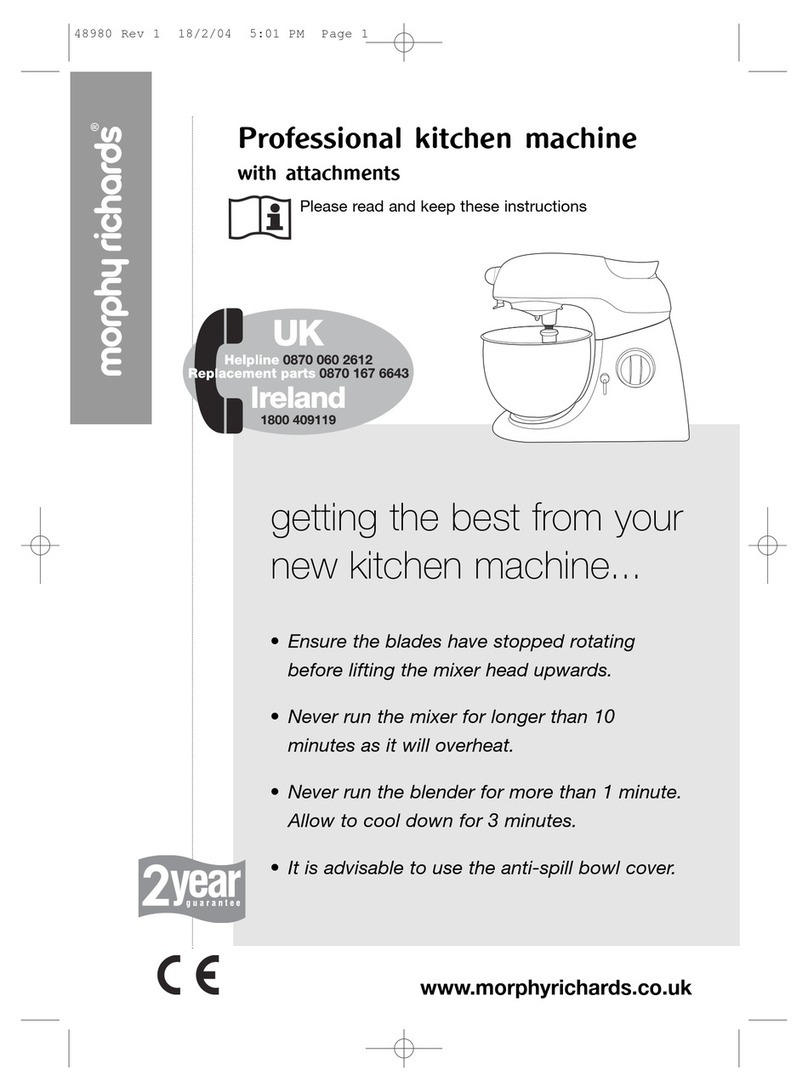 Morphy Richards Blender User manual
