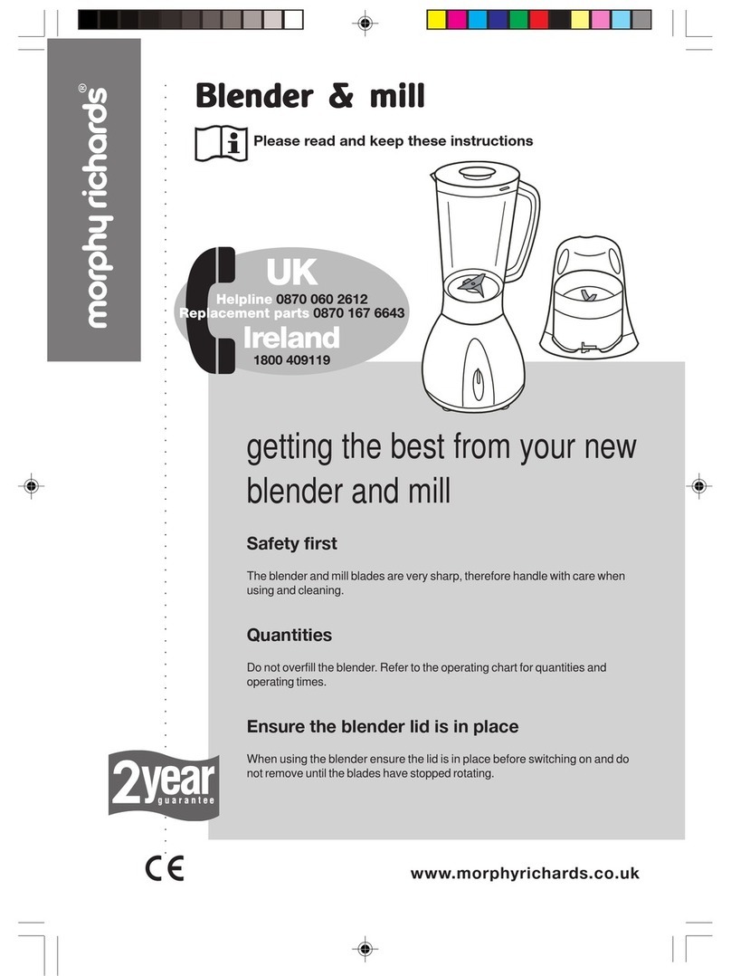 Morphy Richards Blender & mill User manual