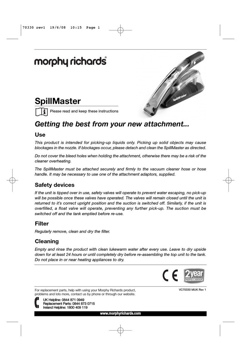 Morphy Richards SpillMaster instructions