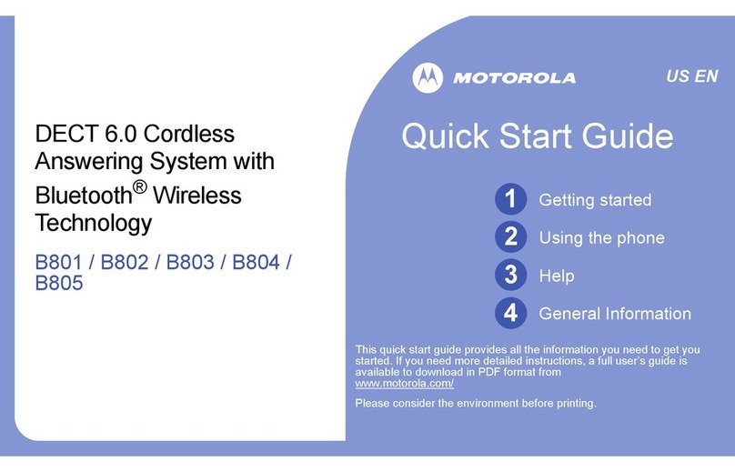 Motorola B801 quick start guide