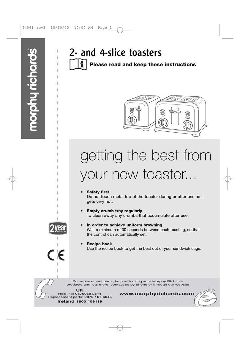 Morphy Richards 2- and 4-slice toasters User manual