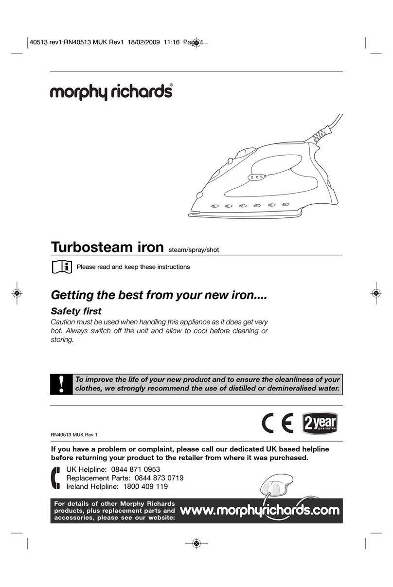 Morphy Richards TURBOSTEAM RN40513 instructions