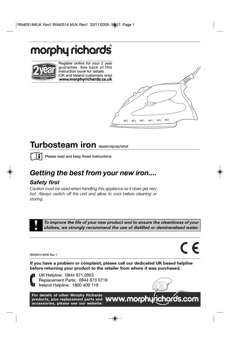 Morphy Richards TURBOSTEAM IRON RN40514 MUK REV 1 User manual