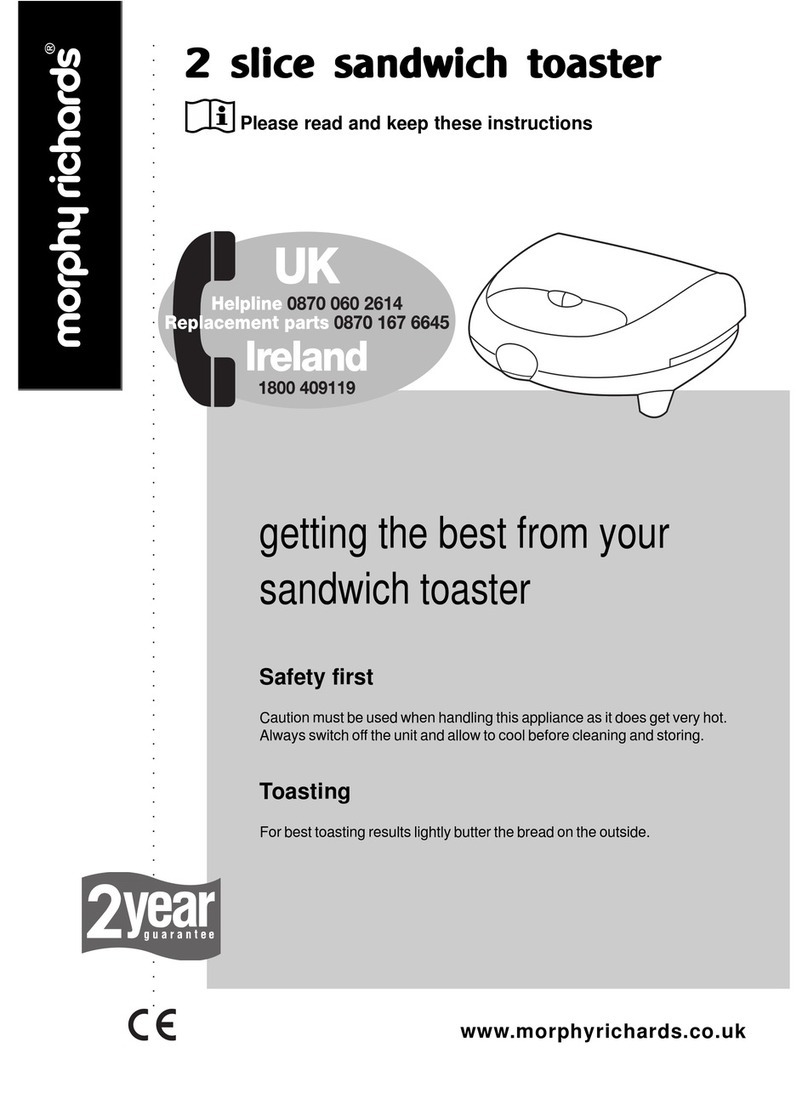 Morphy Richards 2 SLICE ACCENTS TOASTERS WITH PAUSE AND... instructions