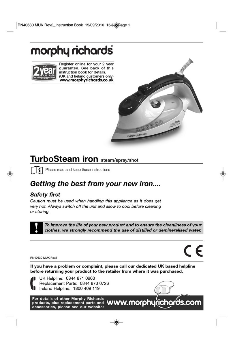 Morphy Richards TURBOSTEAM RN40630 MUK REV2 instructions