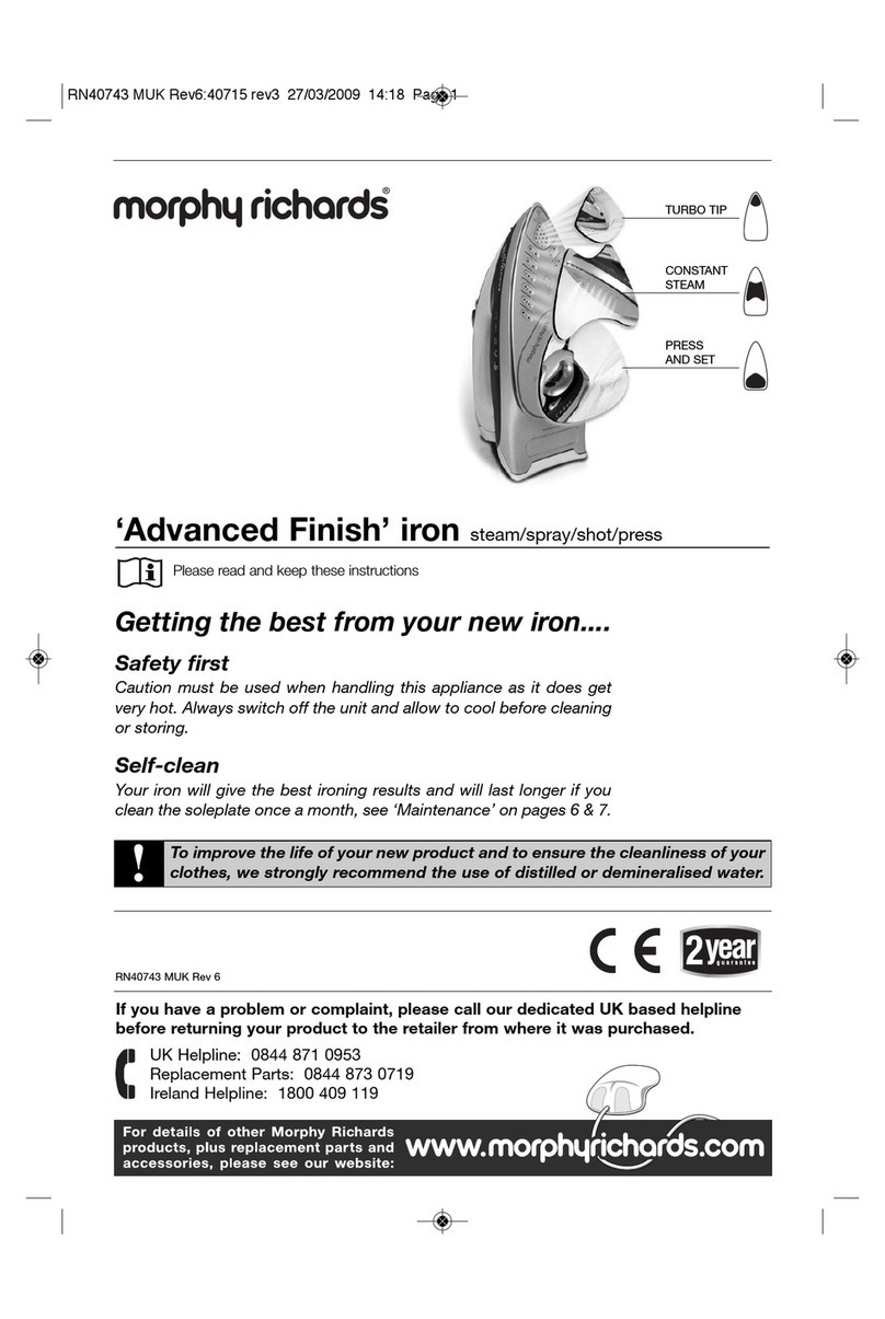 Morphy Richards Advanced Finish 40743 instructions Morphy Richards Advanced Finish 40743 instructions