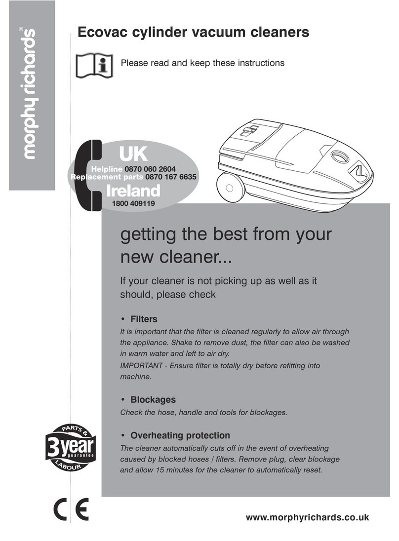 Morphy Richards Ecovac 70096 Rev 2 (Page 1) User manual Morphy Richards Ecovac 70096 Rev 2 (Page 1) User manual