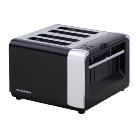 Morphy Richards 2 & 4 Slice Chrome & Stainless Steel Toaster instructions