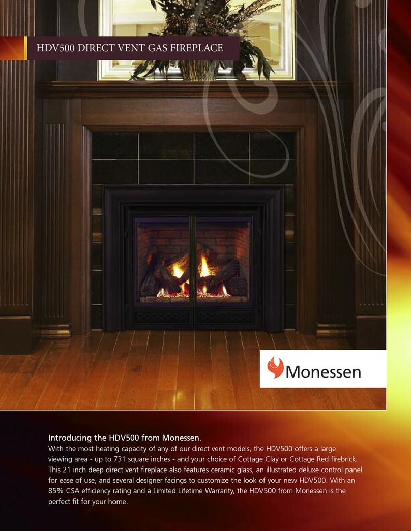 Monessen Hearth Direct Vent HDV500 User manual Monessen Hearth Direct Vent HDV500 User manual