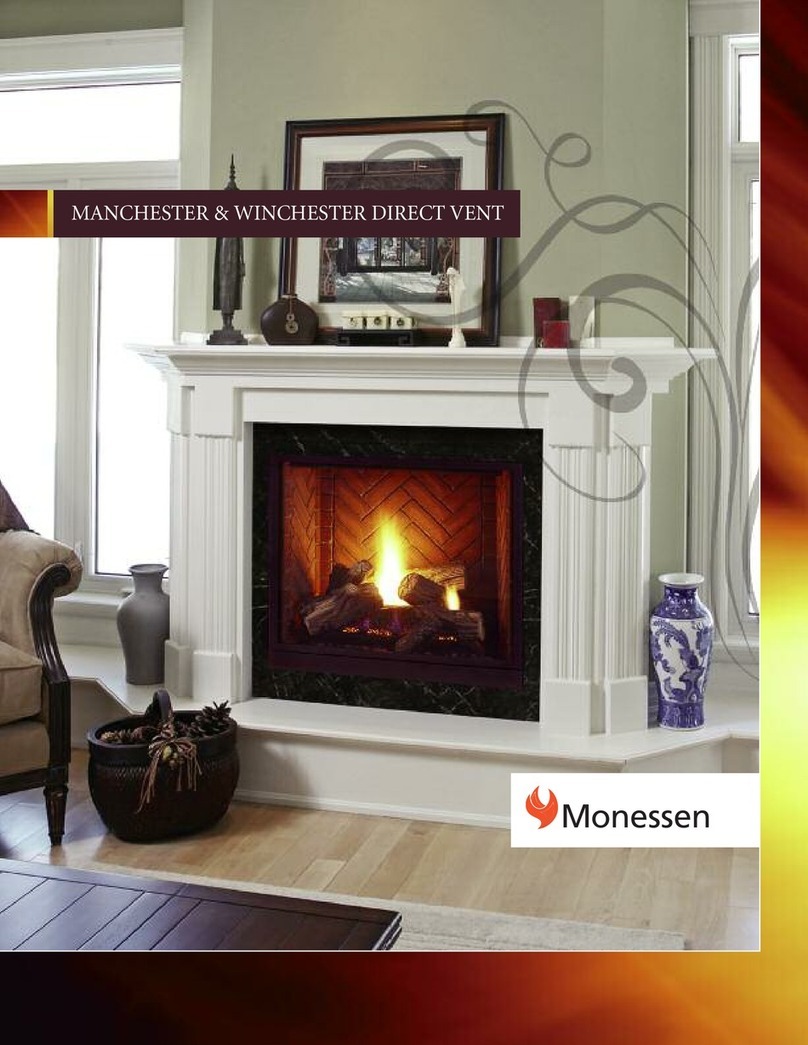 Monessen Hearth Direct Vent Gas Fireplace MDV500 Brochure & specs
