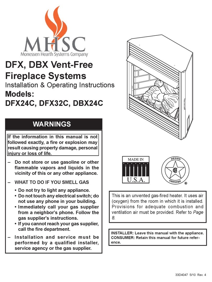Monessen Hearth DFX DBX24C User manual Monessen Hearth DFX DBX24C User manual