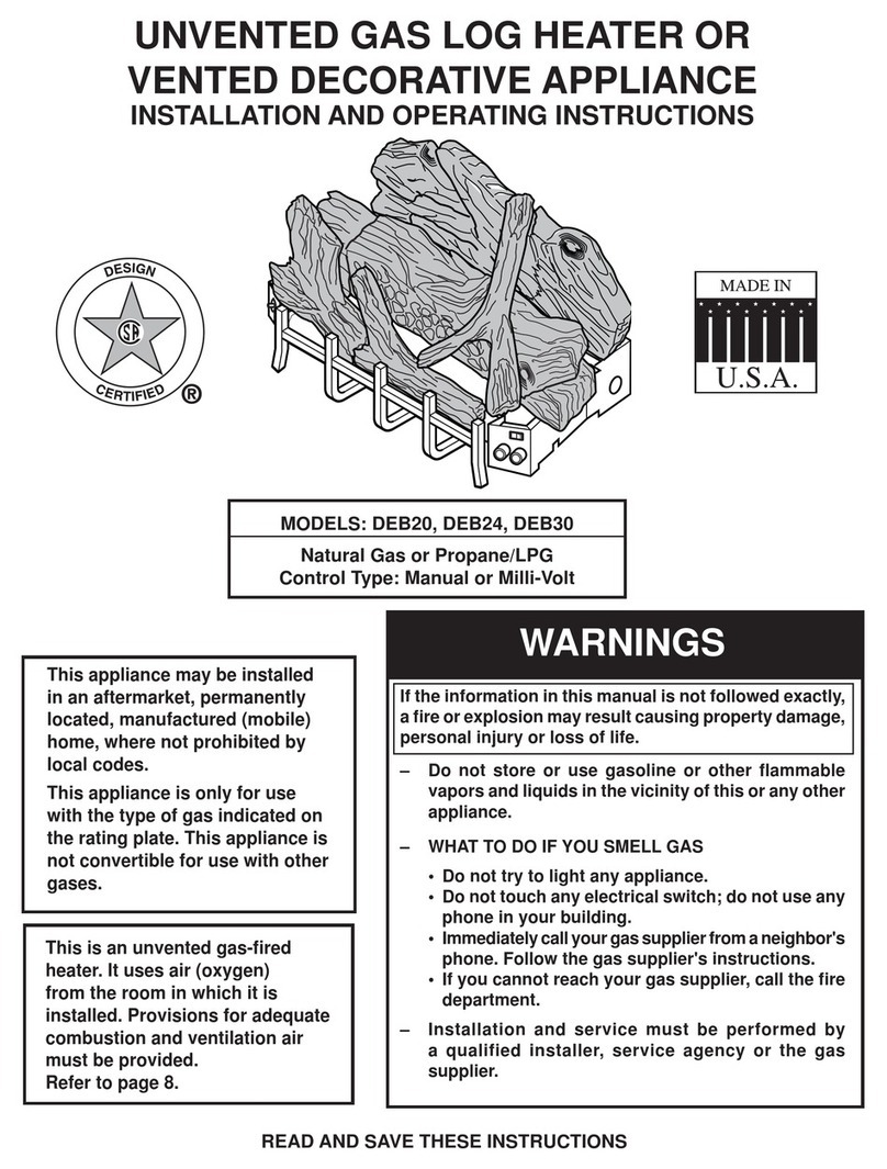 Monessen Hearth DEB30 User manual