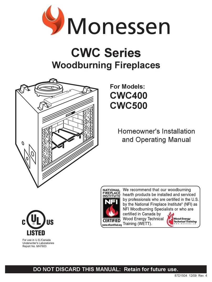 Monessen Hearth CWC400 Mounting instructions Monessen Hearth CWC400 Mounting instructions