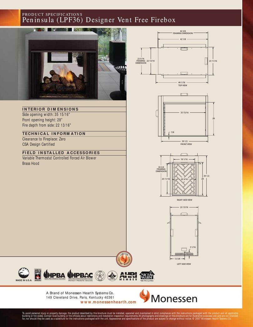 Monessen Hearth Peninsula LPF36 Installation instructions Monessen Hearth Peninsula LPF36 Installation instructions