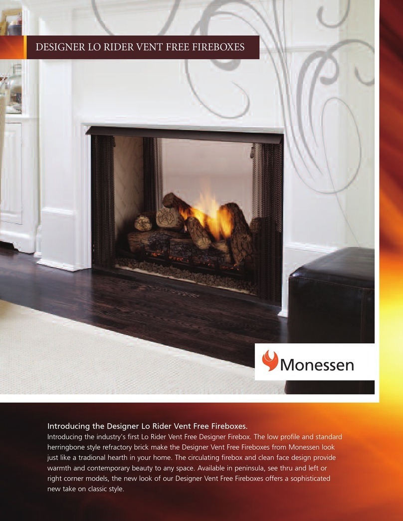 Monessen Hearth LO-Rider Designer Vent Free Fireboxes LLCF36 User manual Monessen Hearth LO-Rider Designer Vent Free Fireboxes LLCF36 User manual