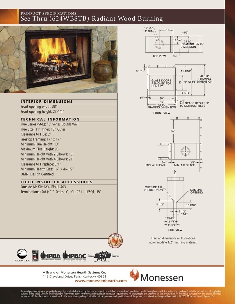 Monessen Hearth Indoor Gas Fireplace none Installation instructions