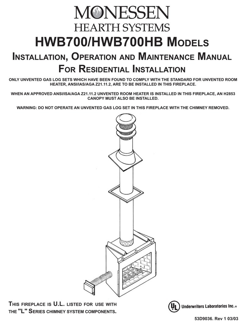 Monessen Hearth HWB700HB User manual