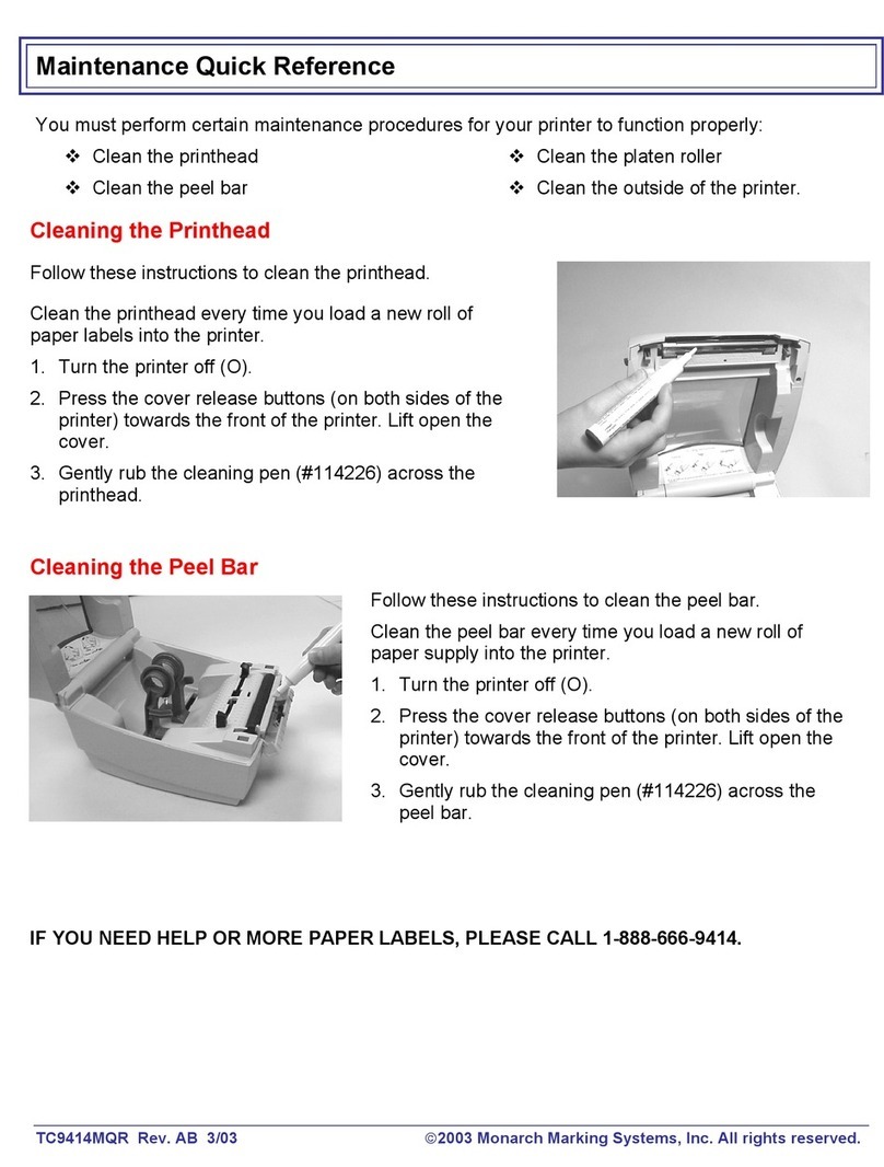 Monarch TC9414MQR User manual