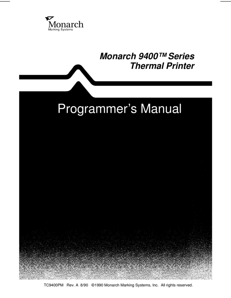 Monarch 9400 Series Operating and maintenance manual