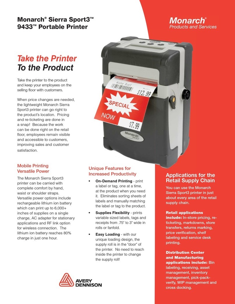 Monarch 9433 User manual