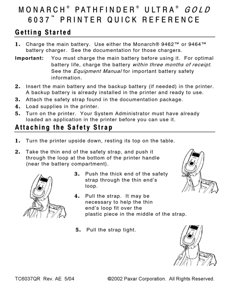 Monarch 6037 User manual
