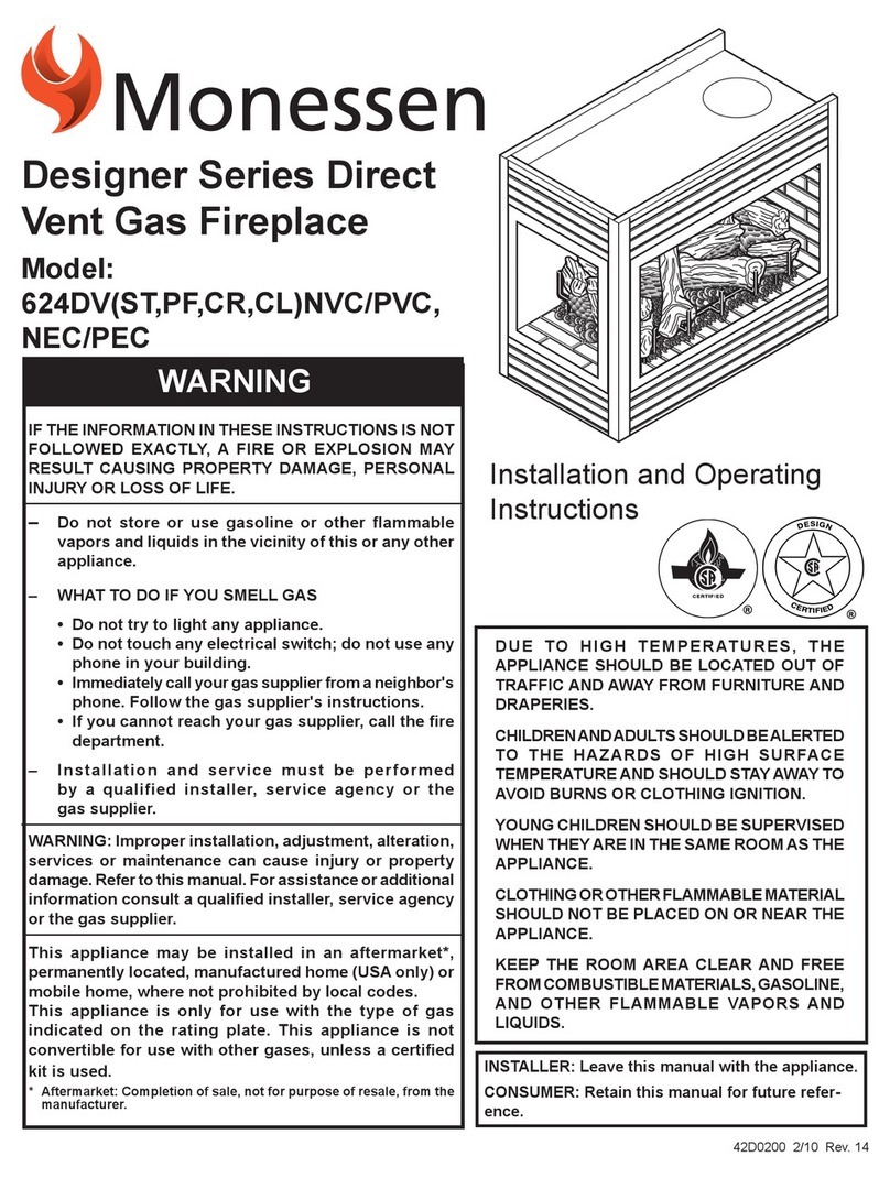 Monessen Hearth 624DVST User manual