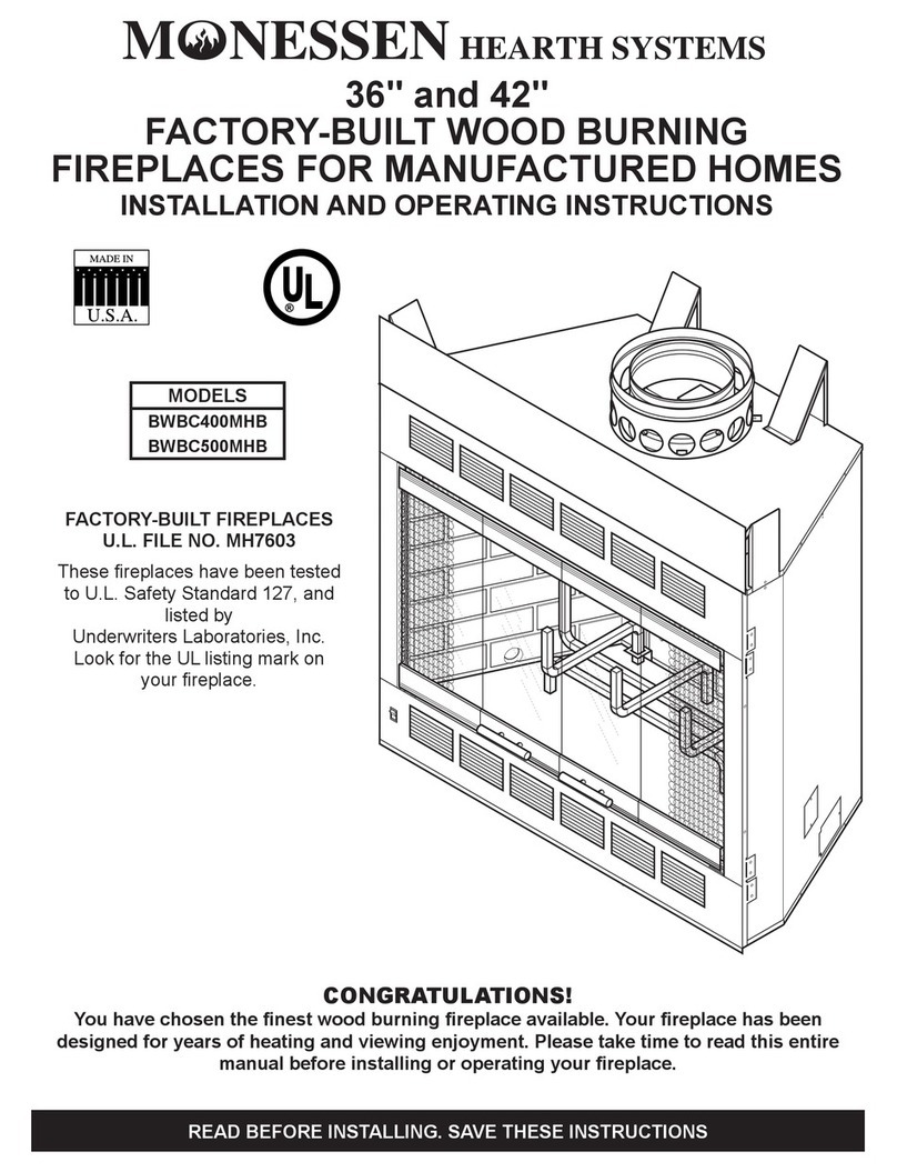 Monessen Hearth BWBC400MHB User manual Monessen Hearth BWBC400MHB User manual