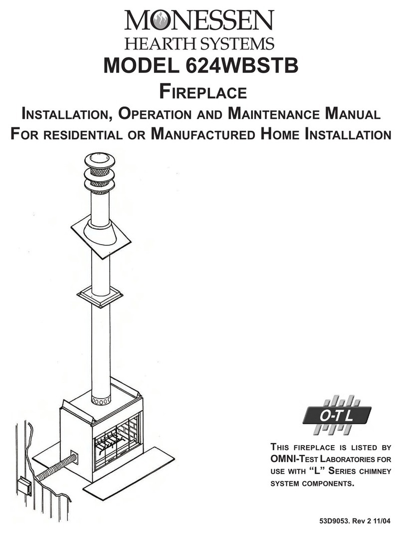 Monessen Hearth 624WBSTB User manual