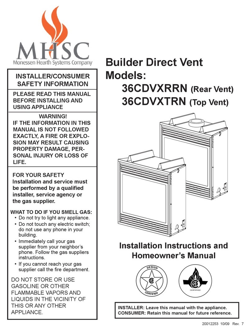 MHSC 36CDVXTRN Installation instructions and homeowner's manual