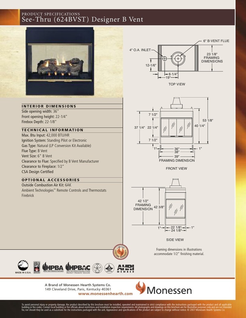 Monessen Hearth 624BVST Installation instructions