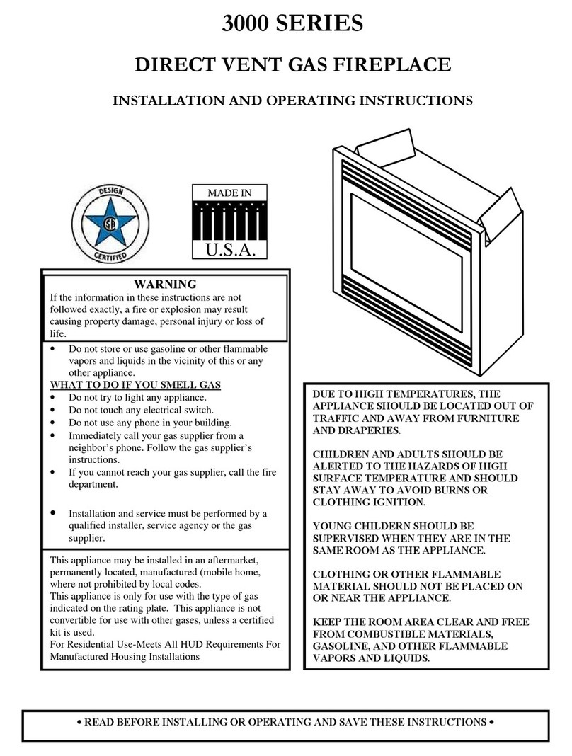 Monessen Hearth 3000 SERIES User manual