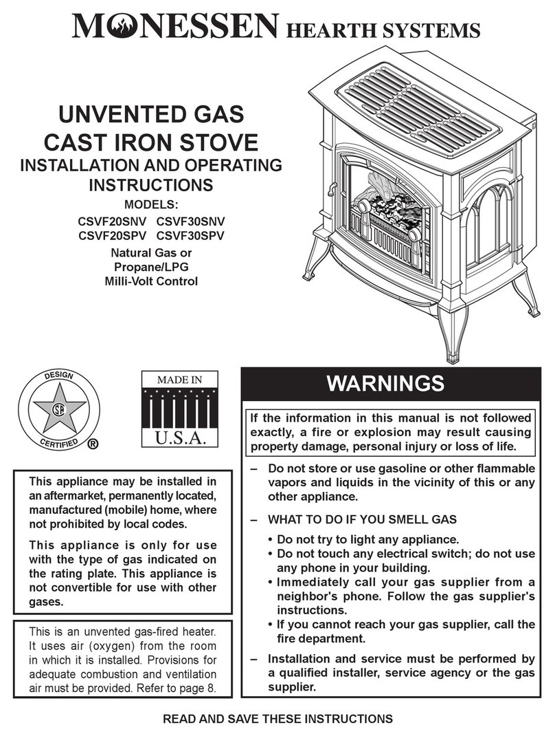 Monessen Hearth CSVF20SNV User manual