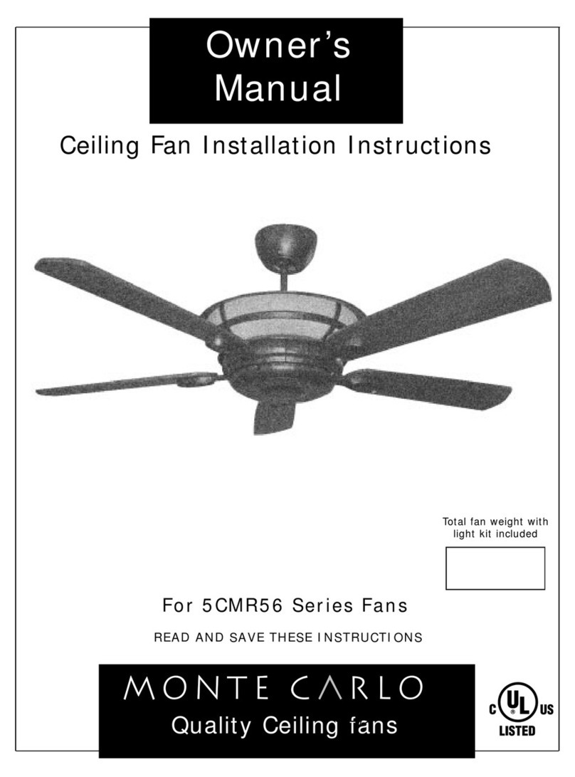 Monte Carlo Fan Company 5CMR56 Series owner's manual