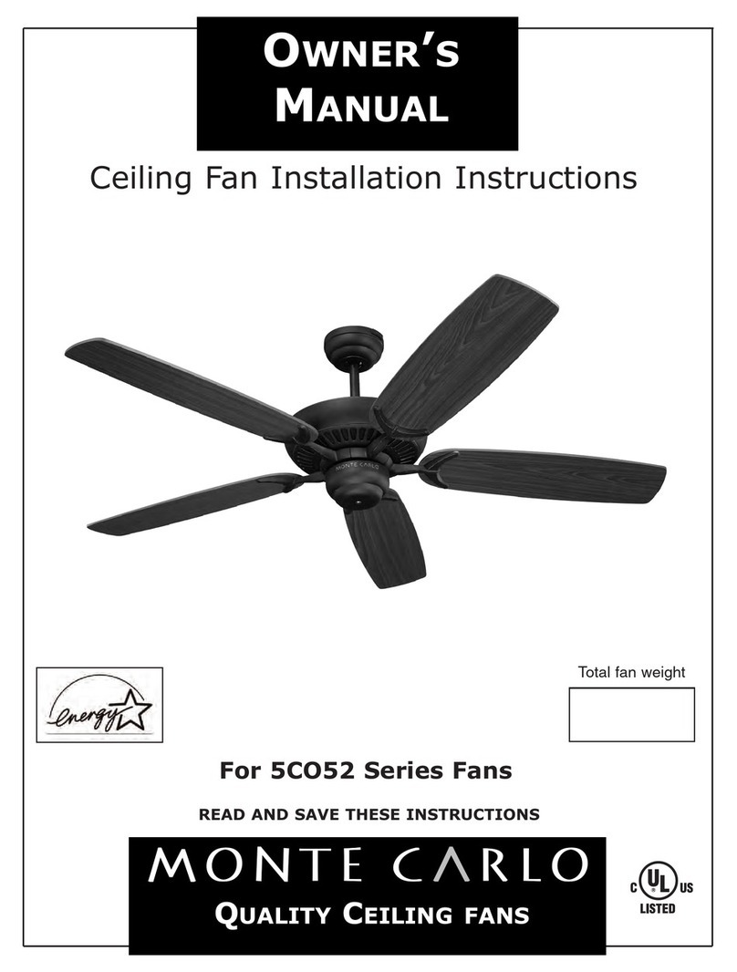 Monte Carlo Fan Company 5CO52 Series owner's manual Monte Carlo Fan Company 5CO52 Series owner's manual