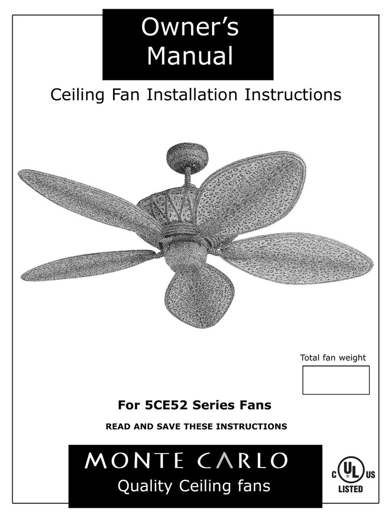 Monte Carlo Fan Company 5CE52 Series owner's manual