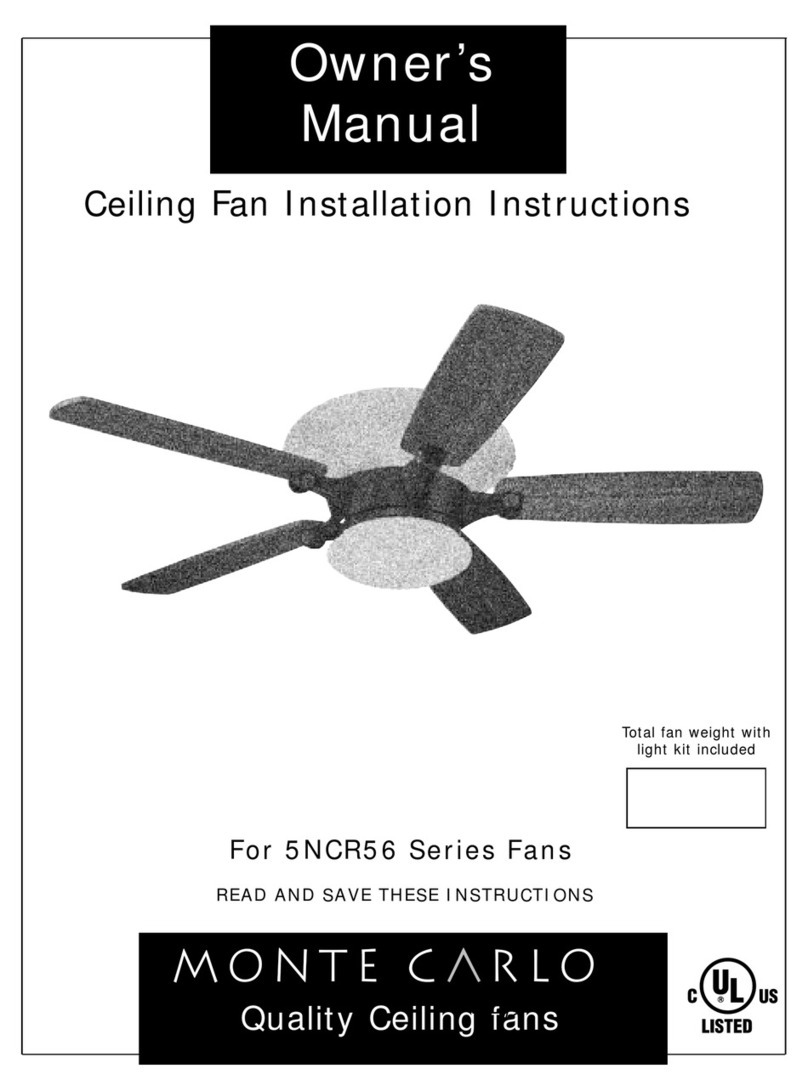 Monte Carlo Fan Company 5NCR56 Series User manual