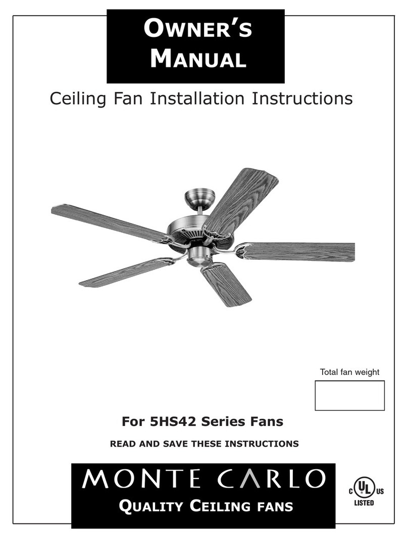 Monte Carlo Fan Company 5HS42 Series owner's manual