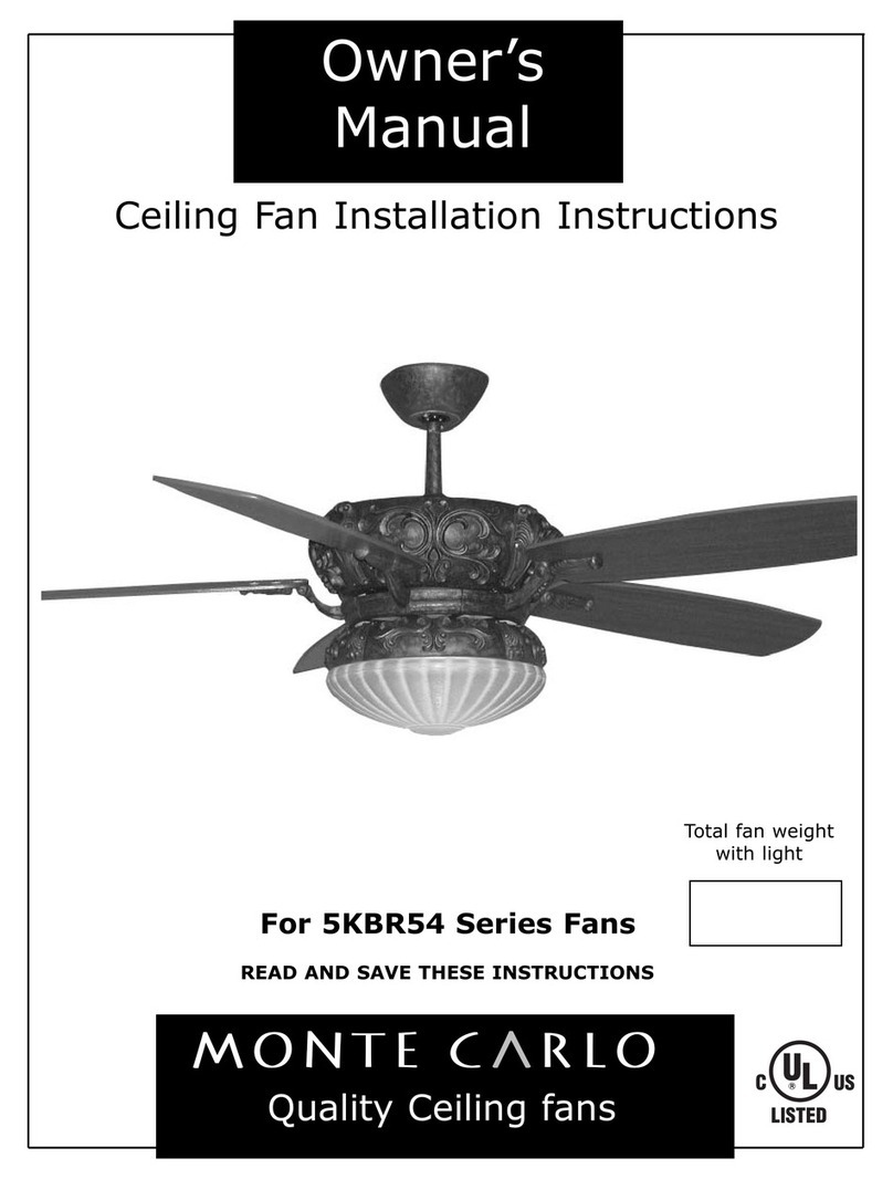 Monte Carlo Fan Company 5KBR54 Series owner's manual