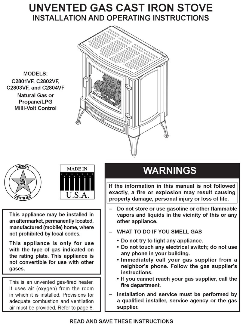 Monessen Hearth C2801VF User manual