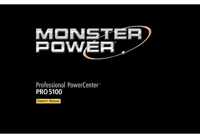 Monster Power Professional PowerCenter PRO 5100 User manual Monster Power Professional PowerCenter PRO 5100 User manual