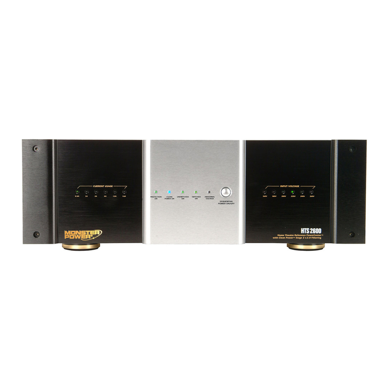 Monster Power Reference PowerCenter HTS2600 User manual