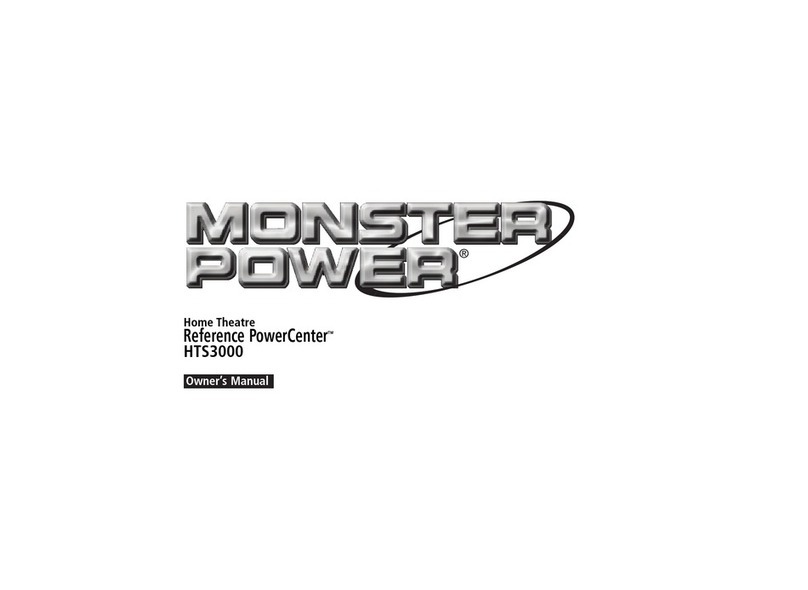 Monster Power HTS3000 User manual Monster Power HTS3000 User manual