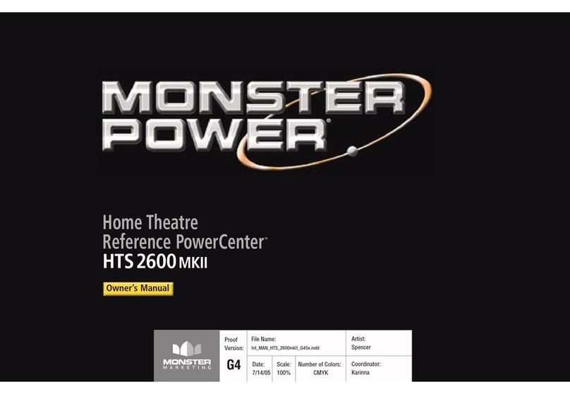 Monster Power PowerCenter HTS 2600 MKII User manual Monster Power PowerCenter HTS 2600 MKII User manual